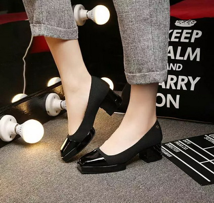 CHANEL Shallow mouth Block heel Shoes Women--015